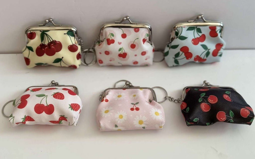 Mini Fruit Coin Purse Keychains