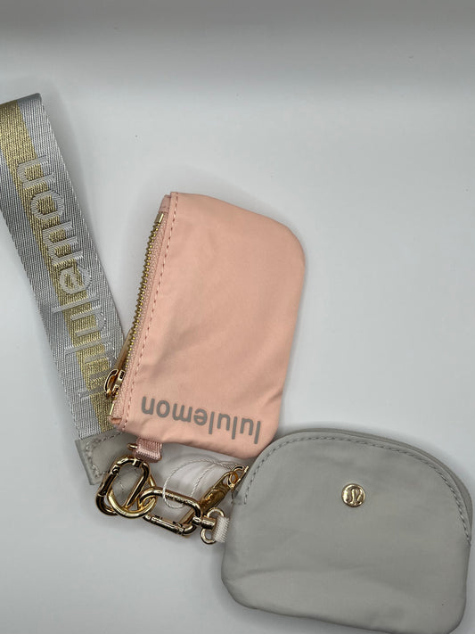 Lulu Duo Wristlet Grey/BlushPink
